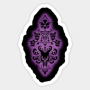 Distressed Mansion [Purple Glow] Sticker